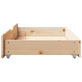 Szuflady pod łóżko, z kółkami, 2 szt., 90x55x17 cm, sosna