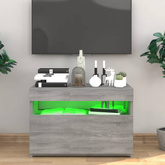 vidaXL Szafka pod TV z oświetleniem LED, szary dąb sonoma, 60x35x40 cm
