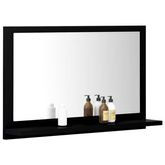 vidaXL Lustro łazienkowe, czarne 60x10,5x37cm, materiał drewnopochodny
