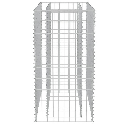 vidaXL Podwyższona donica gabionowa, galwanizowana stal, 90x50x100 cm