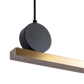 Lampa Wisząca Liniowa Czarno-złota 88cm 14W Abruzzo Cavalese