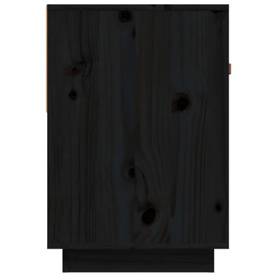 vidaXL Szafka pod TV, czarna, 90x40x60 cm, lite drewno sosnowe