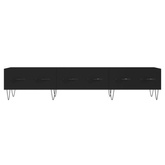 vidaXL Szafka pod TV, czarna, 150x36x30 cm, materiał drewnopochodny wariant 5