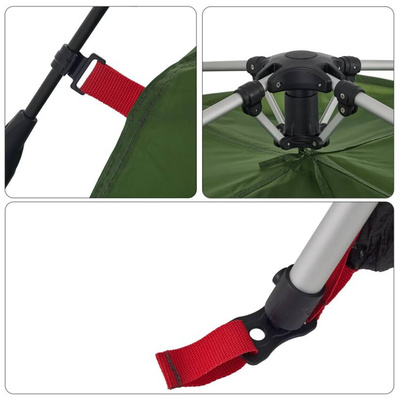 vidaXL Namiot rodzinny, 8-os., zielony, szybko rozkładany