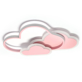 Lampa dziecięca LED sufit różowe chmurki 58W+ pilot