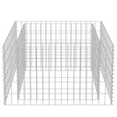 Podwyższona donica gabionowa, galwanizowana stal, 90x90x50 cm