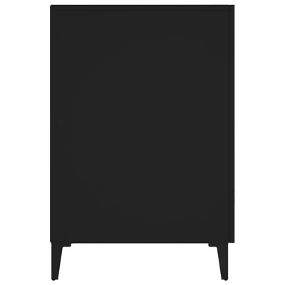 vidaXL Biurko, czarne, 140x50x75 cm, materiał drewnopochodny