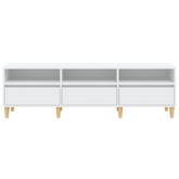 vidaXL Szafka pod TV, biała, 150x30x44,5 cm, materiał drewnopochodny wariant 9