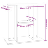 Szafka pod akwarium, biała, 60x30x60 cm
