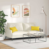 Poduszki na sofę 2 pcs Jasnożółty 50 x 30 cm tkanina