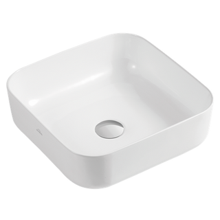 Umywalka nablatowa Malaga kwadratowa biała  Invena