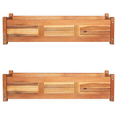 Podwyższone donice, 2 szt., drewno akacjowe, 100x30x25 cm