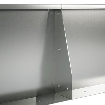 Mur oporowy 4 szt. 80 x 12 x 40 cm Stal ocynkowana srebrny