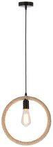 Kolo lampa wisząca czarny+beżowy 1x40W E27