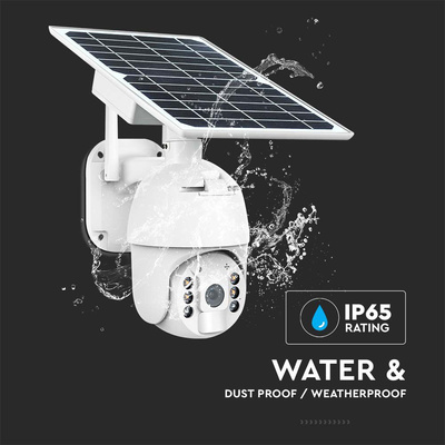 1080P Kamera zewnętrzna WiFi SMART z panelem solarnym / Sensor / IP65 / biała