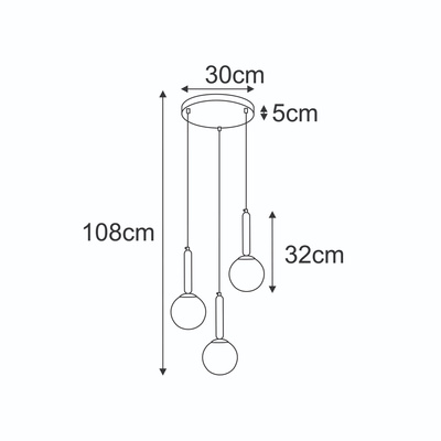 Lampa wisząca K-5862 z serii TOKI