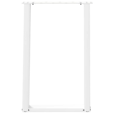 Nogi do stołu jadalnego w kształcie litery U 2 szt. Białe 50x(72-73) cm Stal