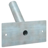 Uchwyt na maszt flagowy Srebrny 13 x 6 x 0,2 cm Stal