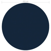 Pływająca folia solarna z PE na basen, 455 cm, czarno-niebieska