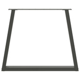 Nogi do stołu jadalnego w kształcie litery V 2 szt. Antracyt 80x(72-73,3) cm Stal
