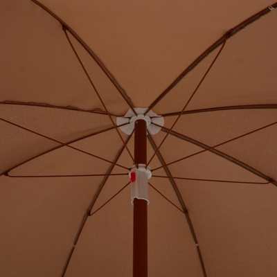 Parasol ogrodowy na stalowym słupku, 240 cm, taupe