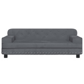 vidaXL Legowisko dla psa, ciemnoszare, 90x53x30 cm, aksamit