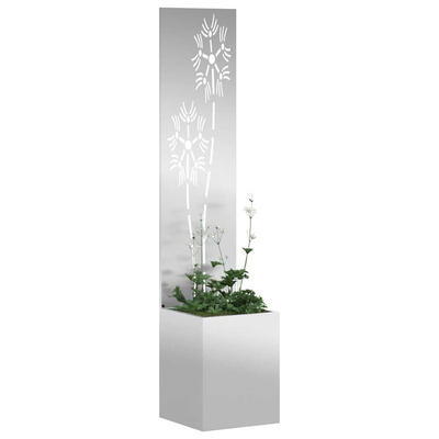 Ekran zapewniający prywatność w ogrodzie Srebrny 32 x 150 cm