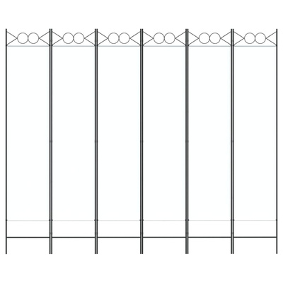 Parawan 6-panelowy, biały, 240x200 cm, tkanina