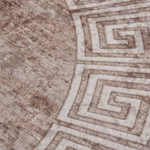 vidaXL Dywan z możliwością prania, 120 cm, beżowy, antypoślizgowy