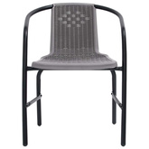 vidaXL Krzesła ogrodowe, 2 szt., rattan PE i stal, 110 kg