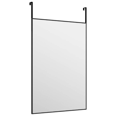 vidaXL Lustro na drzwi, czarne, 40x60 cm, szkło i aluminium