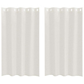 Firany Voile z zasłonami 2 pcs Kremowy 175 x 140 cm Poliester