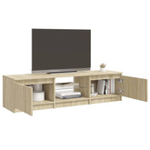 vidaXL Szafka pod TV, z LED, dąb sonoma, 140 x 40 x 35,5 cm