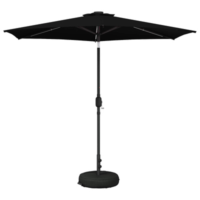 Parasol ogrodowy z oświetleniem LED i podstawą 270 x 270 cm