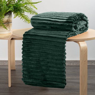 Koc Soft ciemnozielony 200x220