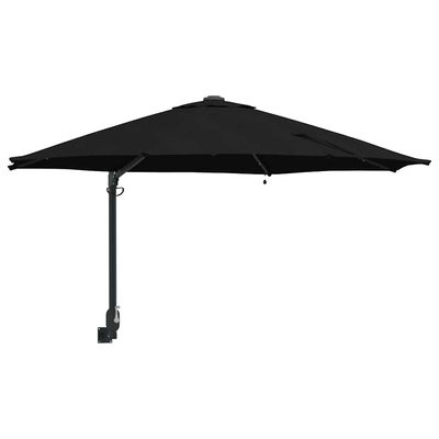 Parasolka ogrodowa Czarny 248 x 248 x 148 cm Poliester i Stal
