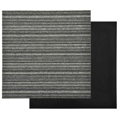 Dywan 20 pcs Antracytowy w paski 50 x 50 cm 100% polipropylen