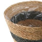 Kosze na rośliny z trawy morskiej 3 pcs Naturalny i czarny