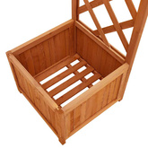 vidaXL Pergola ogrodowa z donicami, lite drewno jodłowe