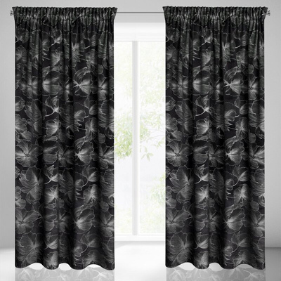 Zasłona Stella czarna 140x300