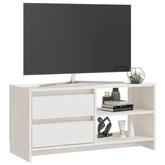 vidaXL Szafka pod TV, biała, 80x31x39 cm, drewno sosnowe
