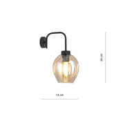 Kinkiet LUKKA K1 BLACK/AMBER