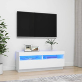vidaXL Szafka pod TV z oświetleniem LED, biała, 100x35x40 cm