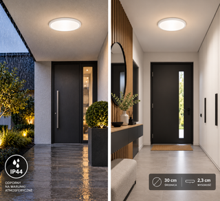 Plafon BODRUM okrągły OY-01 30cm 24W CCT IP44 biały
