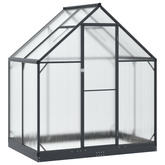 Szklarnia Ogrodowa z drzwiami antracytowy 183,5 x 123 x 207 cm
