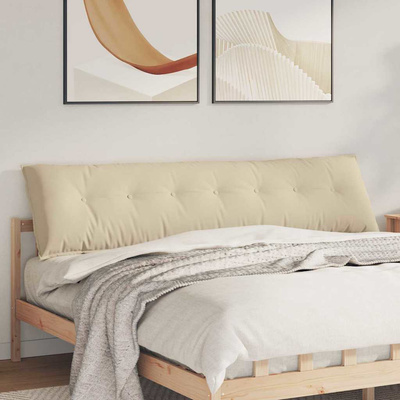 Poduszka na plecy Kremowy 200 x 50 cm Tkanina mikrofibrowa