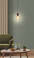 Lampa wisząca szklana czarna/bursztynowa Felis 31-00156