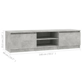 vidaXL Szafka pod TV, betonowy szary, 140x40x35,5 cm
