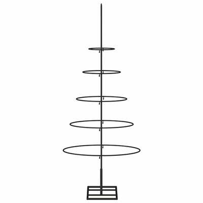 vidaXL Metalowa choinka świąteczna, do dekoracji, czarna, 90 cm wariant 5