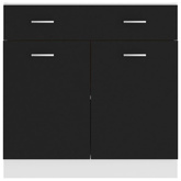 Szafka z szufladą, "Lyon", czarna, 80x46x81,5 cm